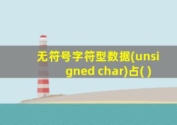 无符号字符型数据(unsigned char)占( )